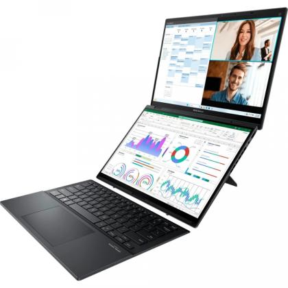Ноутбук ASUS Zenbook Duo OLED/ UX8406MA-QL437W/ U7-155H/ 14.0 FHD OLED 400nits Touch/ Arc Graphics/ 16GB/ 1TB/ Win11H/ noODD/ Inkwell Gray  ноутбук