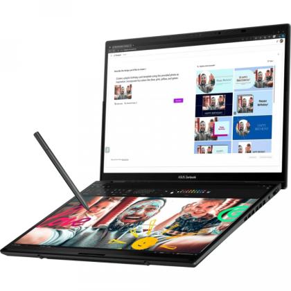 Ноутбук ASUS Zenbook Duo OLED/ UX8406MA-QL437W/ U7-155H/ 14.0 FHD OLED 400nits Touch/ Arc Graphics/ 16GB/ 1TB/ Win11H/ noODD/ Inkwell Gray  ноутбук