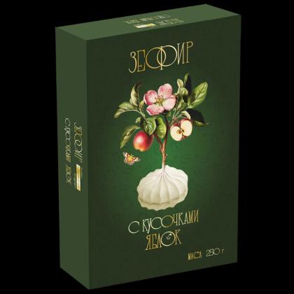 Зефир "Красный пищевик" 250 гр., с кусочками яблок
