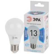 Лампа светодиодная ЭРА LED A-60, груша, 13Вт, нейтр, E27 (диод, 9,7 Вт, нейтр, E27)