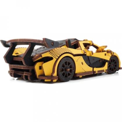 Конструктор 3D "Гоночный автомобиль", деревянный, красный