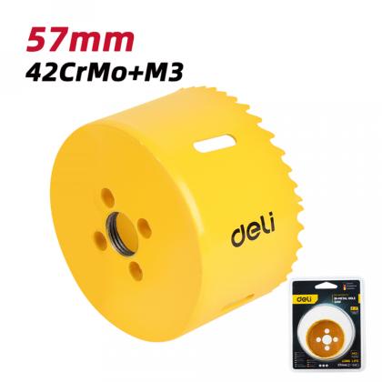 Коронка биметаллическая Deli YS EDH-SKK057-E1 57х38 мм, М14