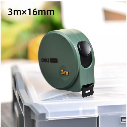Рулетка Deli HS EHT8316L 3м х 16 мм,  Soft Touch, зеленый