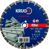 Круг алмазный по бетону Krugo Master 350*25,4 мм, сегментный