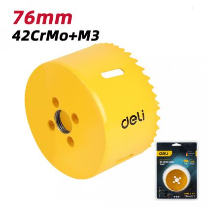 Коронка биметаллическая Deli YS EDH-SKK076-E1 76х38 мм, М14