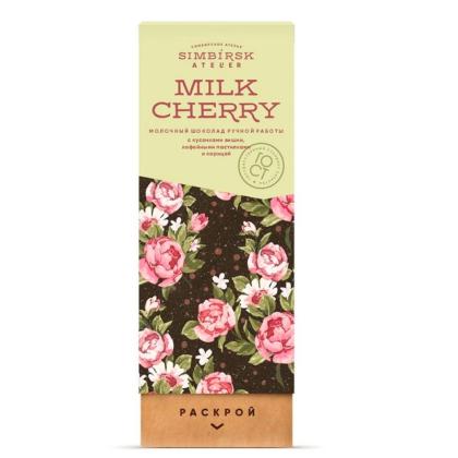 Шоколад молочный "Simbirsk Atelier. Milk Raisin" 100 гр., с золотым изюмом, фундуком и морской солью