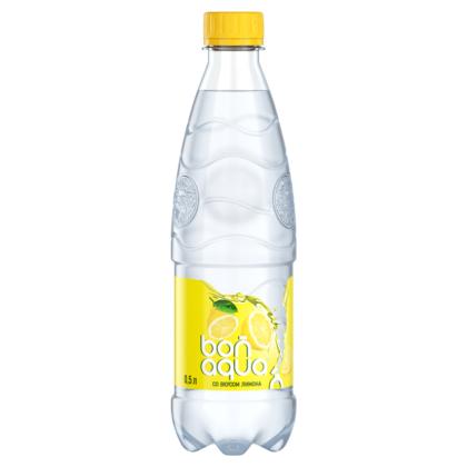 Вода питьевая "Bonaqua" газир., вкус лимона, 0,5 л., пласт. бутылка