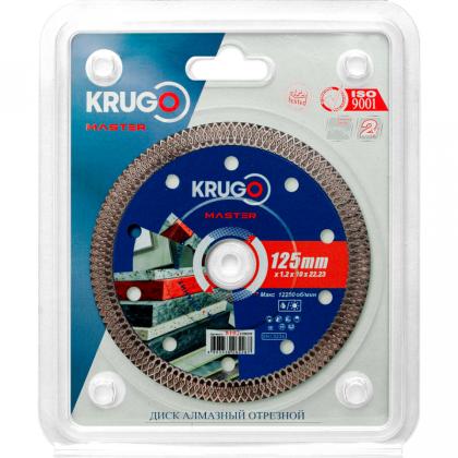 Круг алмазный по керамике Krugo Master 125*22,23 мм, ультратонкий