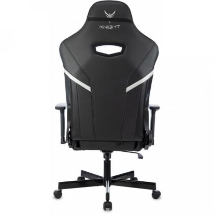 Кресло игровое Бюрократ Knight Thunder 5X экокожа, черный/желтый, крестов. металл