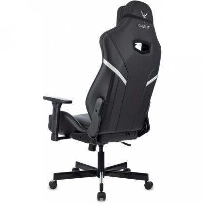 Кресло игровое Бюрократ Knight Thunder 5X экокожа, черный/желтый, крестов. металл