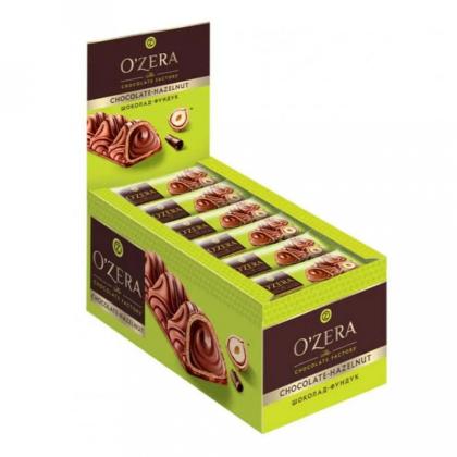 Вафельный батончик "O`Zera Chocolate Hazelnut" 23 гр., с ореховой начинкой