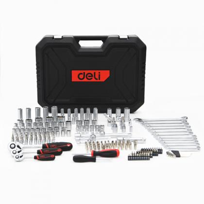 Набор инструмента 1/4", 3/8", 1/2" Deli RS EDQ45216, 216 предметов