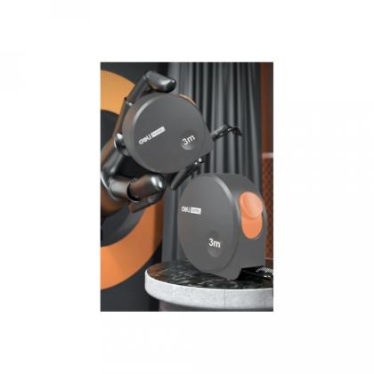 Рулетка Deli HS HT8316C 3м*16 мм, Soft Touch, оранжевый