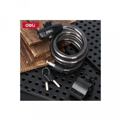 Замок тросовый велосипедный Deli YS EDL508063 15х1200мм, ключи 2шт