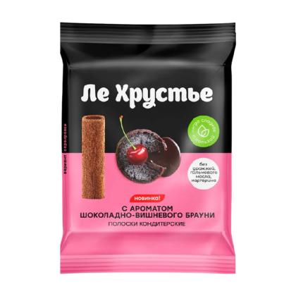 Полоски кондитерские "ЛеХрустье" 100 гр., с ароматом шоколадно-вишневого брауни