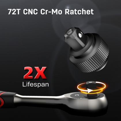 Набор инструмента 1/2" Deli RS EDQ43062, 62 предмета