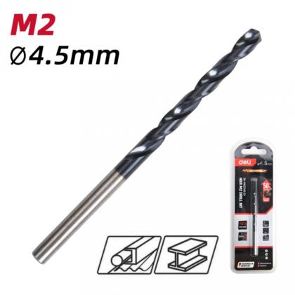Сверло по металлу Deli RS EDH-MHZ045-E4 4.5 мм, DIN 338, HSS-TiN