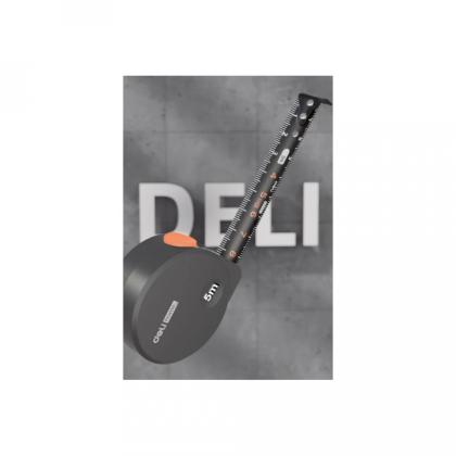 Рулетка Deli HS HT8519C 5 м*19 мм, Soft Touch, оранжевый