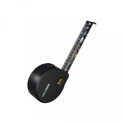 Рулетка Deli HS EHT8519 5 м*19 мм, Soft Touch, черный
