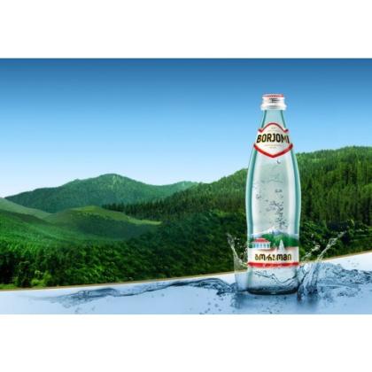 Вода минеральная "Borjomi" газир., 0,33 л., стекл. бутылка