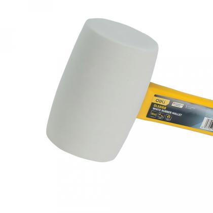 Киянка резиновая белая Deli YS EDL5908B 0,224 кг, фибергласовая рукоятка