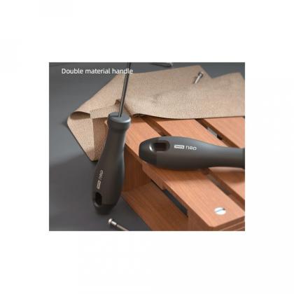 Отвертка Deli HS EHT1105 SL5*100 мм, Soft Touch, черный