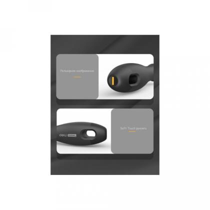 Отвертка Deli HS EHT1105 SL5*100 мм, Soft Touch, черный