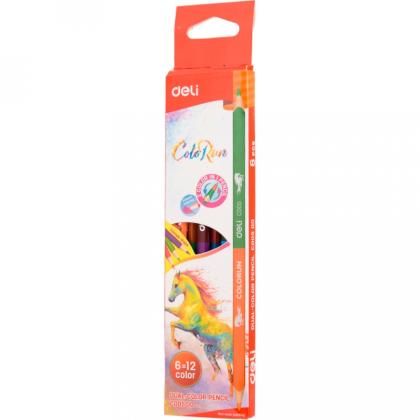 Цв. карандаши двусторон. 6 шт. "ColoRun"