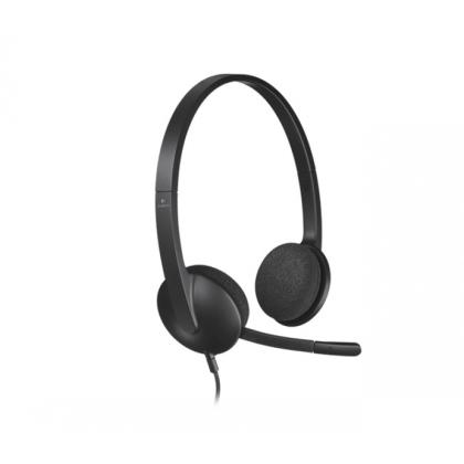 Наушники с микрофоном "PC USB Headset H340" Logitech черный