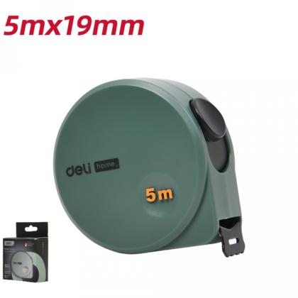 Рулетка Deli HS EHT8519L 5м х 19 мм,  Soft Touch, зеленый