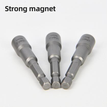 Набор насадок шестигранных магнитных Deli YS EDL4808T 8 мм, 3 шт, HEX 1/4"