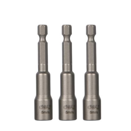 Набор насадок шестигранных магнитных Deli YS EDL4808T 8 мм, 3 шт, HEX 1/4"