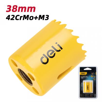 Коронка биметаллическая Deli YS EDH-SKK038-E1 38х38 мм, М14