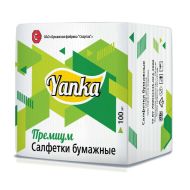 Салфетки бумажные 24*24см 1-сл, цв.белый, 100шт
