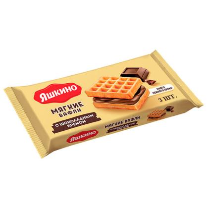Вафли мягкие "Яшкино" 120 гр., с шоколадным кремом