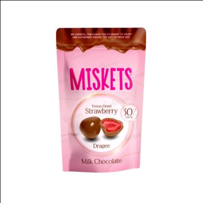 Конфеты "Miskets" 80 гр., клубника  в молочном шоколаде