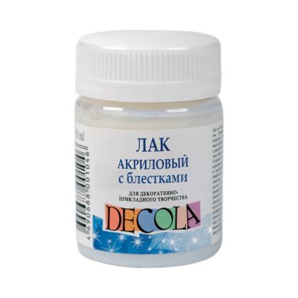 Лак акриловый "Decola" с блестками, 50 мл