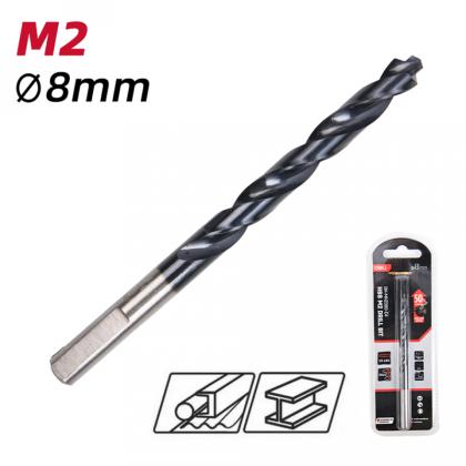 Сверло по металлу Deli RS EDH-MHZ080-E4 8.0 мм, DIN 338, HSS-TiN