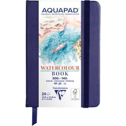 Скетчбук "Aquapad" А6, 300г/м2 , целлюлоза, 24 л, синий